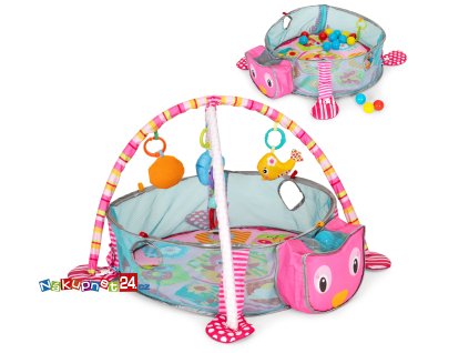 Velká vzdělávací podložka 3v1 ohrádka 30 míčů 0+ ECOTOYS