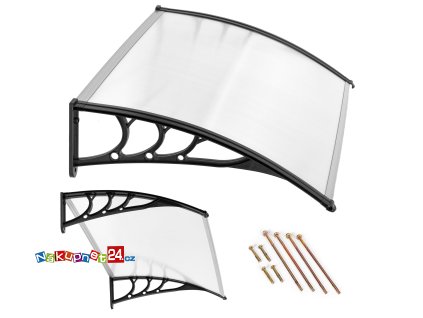 Stříška nad dveře 120x80 cm kryt stříšky polykarbonát ModernHome