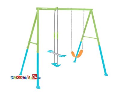 Zahradní houpačka dvojitá dětské hřiště kluzák INTEX 44120
