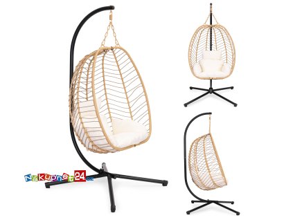Závěsné zahradní houpací křeslo Cocoon do 120 kg + polštáře MultiGarden