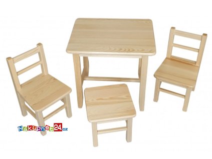 4083 detsky stul ze dreva se zidlickami vzor 28