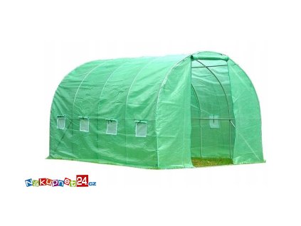 Fóliový tunelový skleník, UV odolná plachta, ocelový rám  2,5x4m (Barva Bílá)