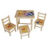 4056 detsky stul ze dreva se zidlickami pu vzor 1