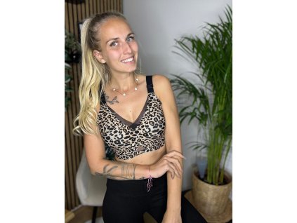 Bezešvá podprsenka s gepardím (větší)