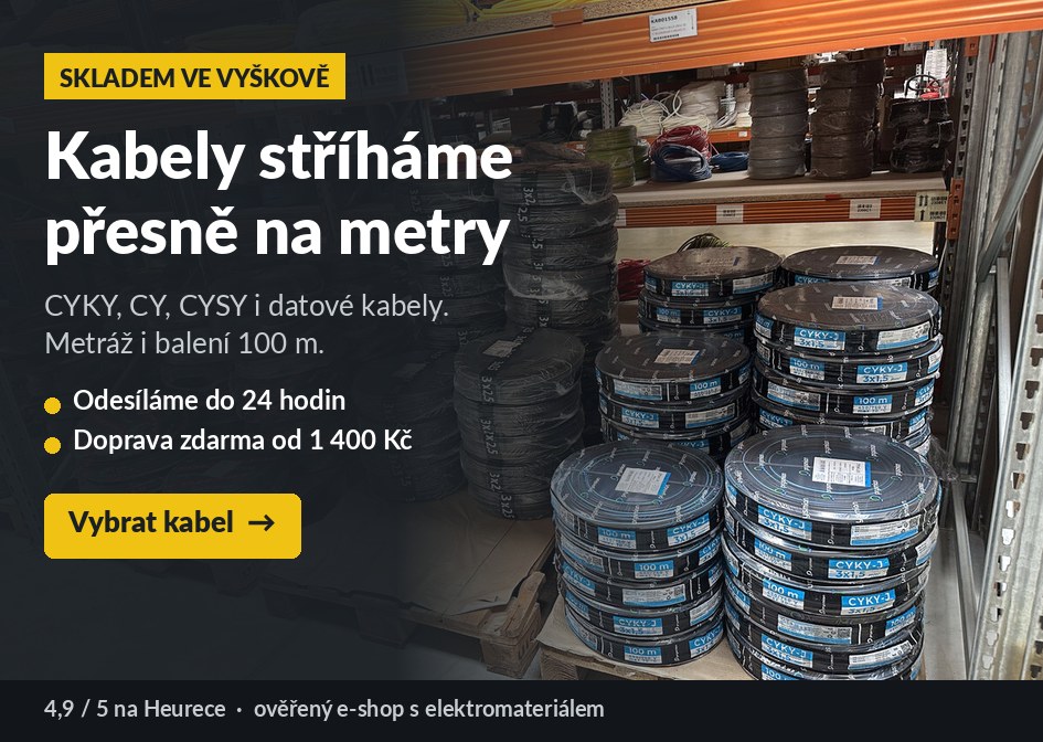 Kabely stříháme přesně na metry – CYKY, CY, CYSY i datové kabely skladem, odesíláme do 24 hodin