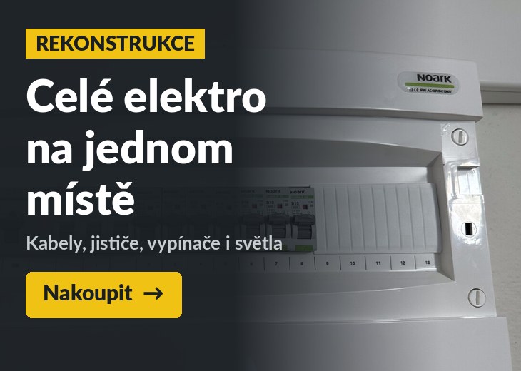 Rekonstrukce – celé elektro na jednom místě: kabely, jističe, vypínače i světla