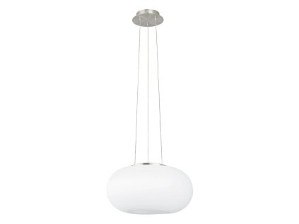 1578 stropni zavesne svitidlo optica eglo matny nikl ocel a sklo 2xe27 60w