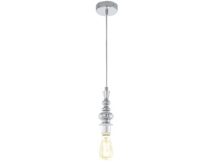 1907 napajeci kabel s objimkou wells eglo chrom ocel 1xe27 60w