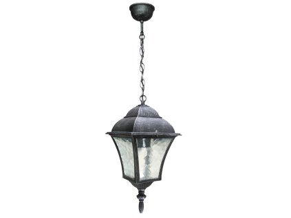 2447 2 venkovni zavesne svitidlo toscana rabalux anticka stribrna ocel a sklo 1xe27 60w ip43