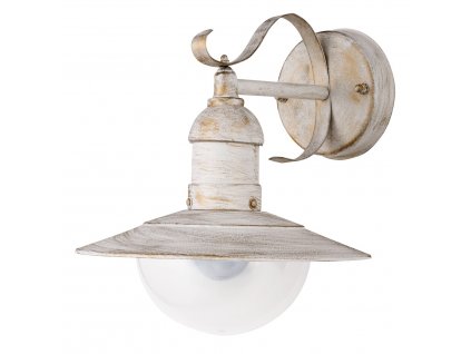 2456 venkovni svitidlo nastenne oslo rabalux anticka bila ocel a plast 1xe27 60w ip44
