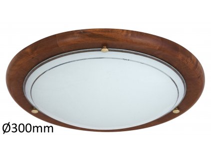 Interiérové stropní svítidlo UFO RABALUX, dub/opál, ocel/sklo, 1xE27/60W