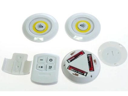 Led světlo s dálkovým ovladačem, bateriové, 3ks, bílé, Konnoc  422089