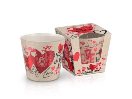 Svíčka vosková ve skle Bartek pro milovanou osobu 150g 0150