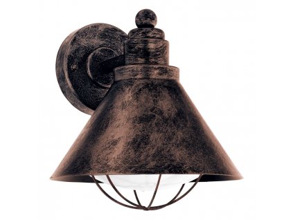 546 venkovni svitidlo nastenne barrosela eglo patina ocel a plast 1xe27 40w ip44