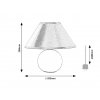 2580 2 stolni lampa ariel rabalux ruzova keramika a textil 1xe14 40w