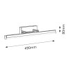 2661 4 led svitidlo nastenne silas rabalux chrom ocel a plast 1xled 12w ip44