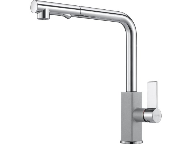 dřezová baterie Franke FG 0392.084 chrom/šedý kámen