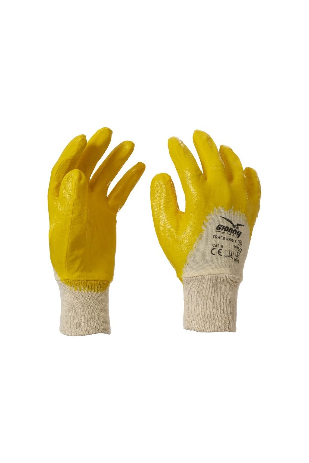 Máčené rukavice, TRACK NBR1E (Barva ŽLUTÁ, Velikost 7)