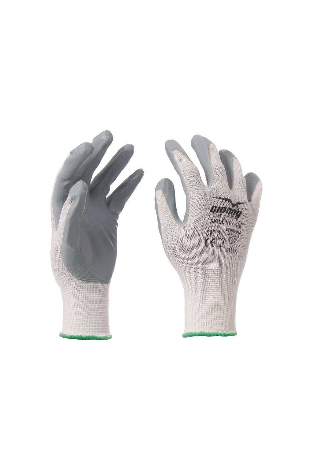 Máčené rukavice, SKILL N1 (Velikost 7, Barva ŠEDÁ)