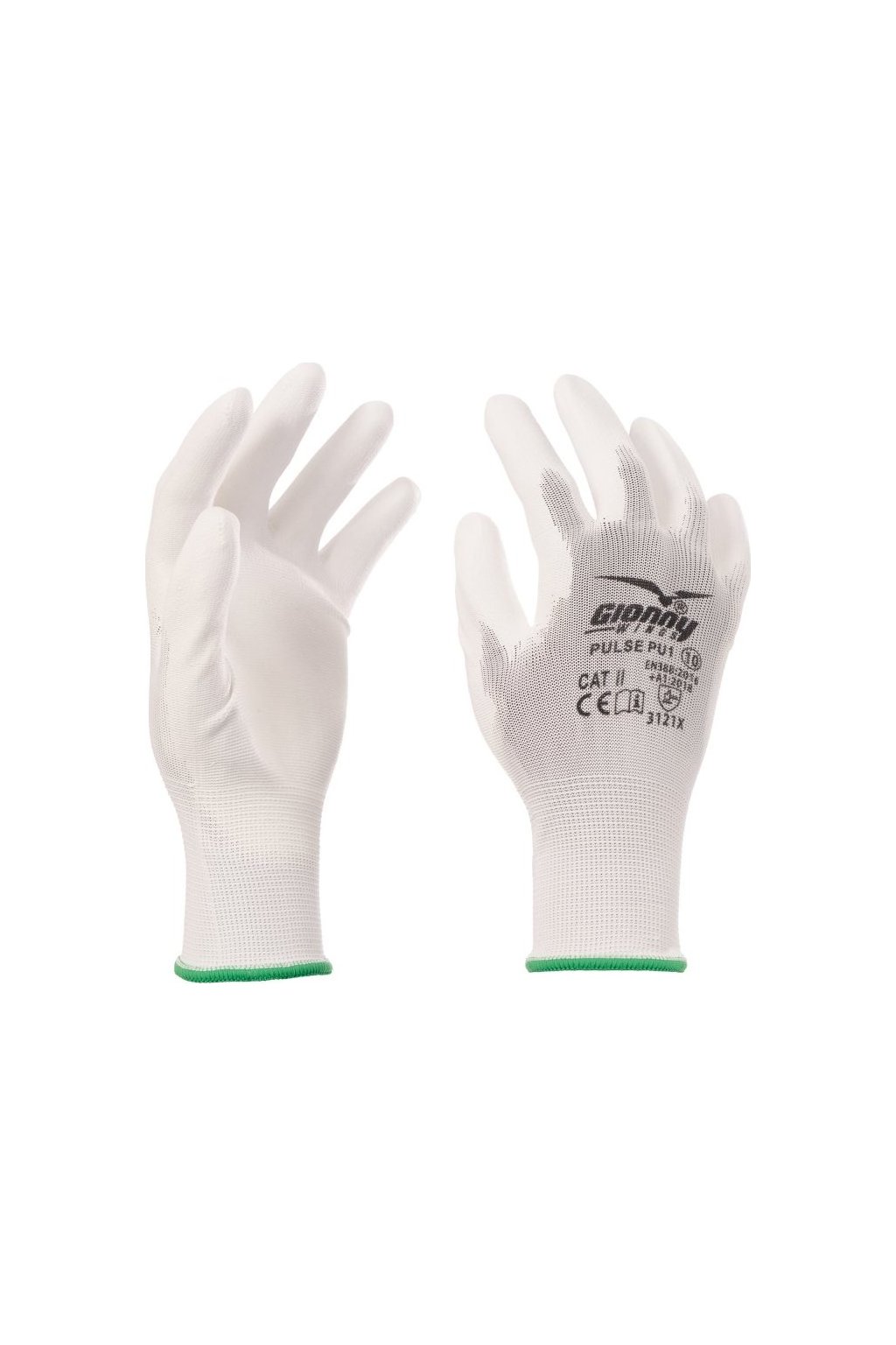 Máčené rukavice, PULSE PU1 (Barva BÍLÁ, Velikost 6)