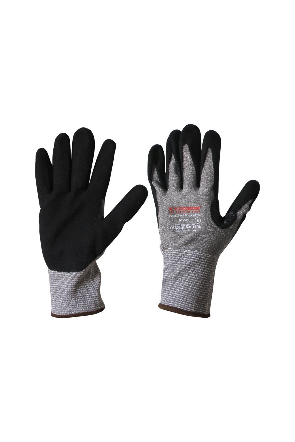 Protiřezné rukavice, 01-501 (Barva ŠEDÁ/ČERNÁ, Velikost 6)