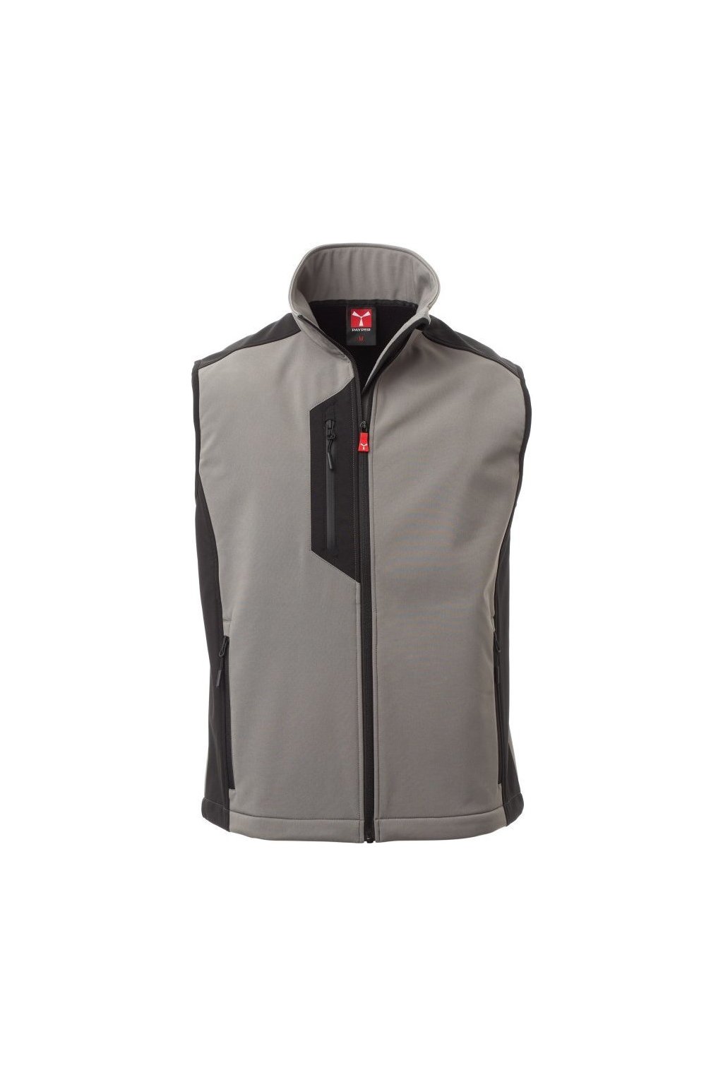 Pánská softshellová vesta CORK, Payper (Velikost XXS, Barva ČERVENÁ/ČERNÁ)