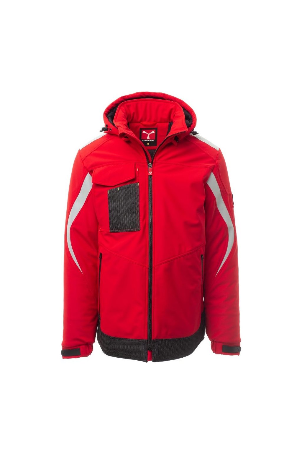 Zimní pánská softshellová bunda WONDER PAD, Payper (Velikost XXS, Barva ČERVENÁ/ČERNÁ)