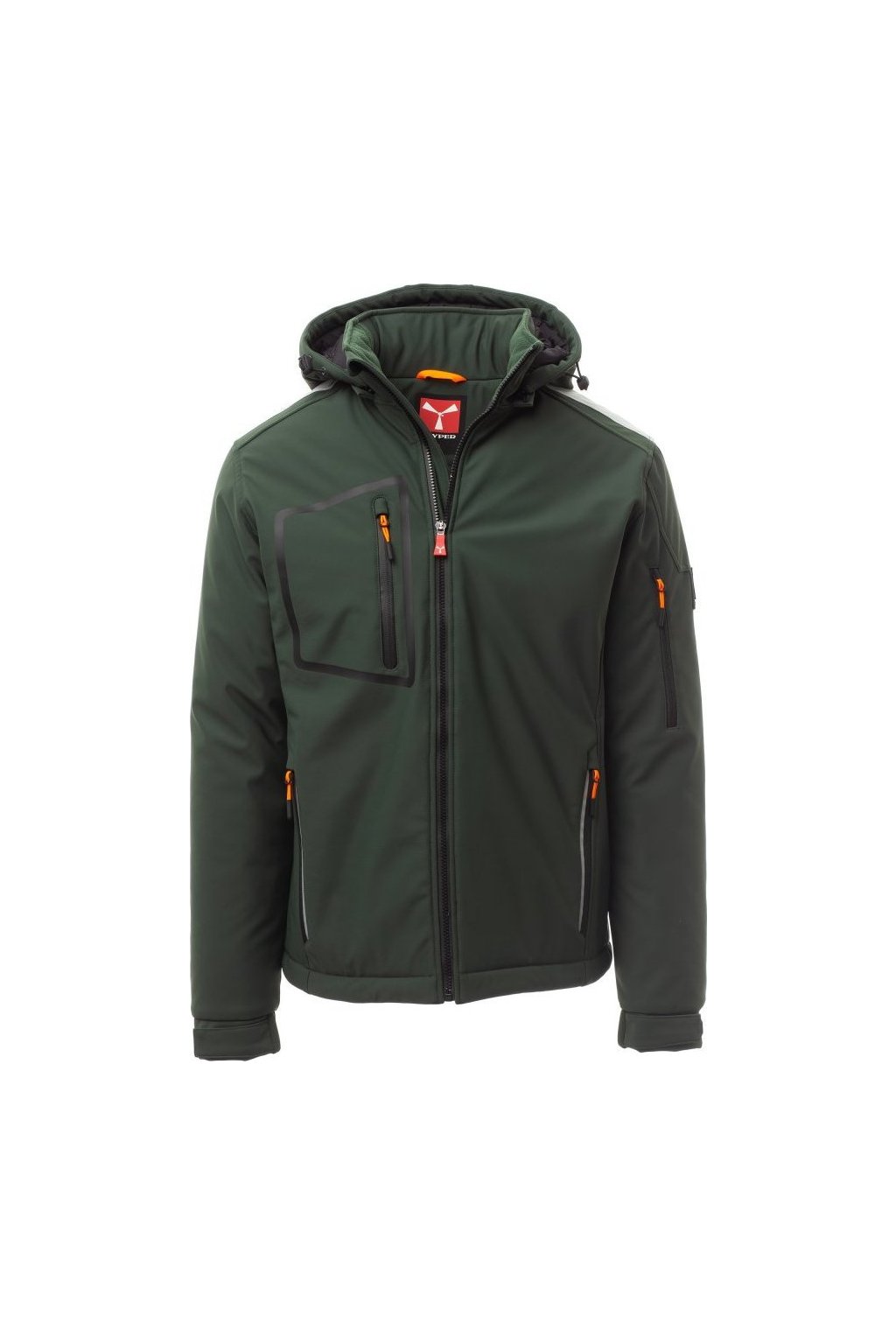 Zimní pánská softshellová bunda STREAM PAD, Payper (Velikost XXS, Barva ČERVENÁ/ČERNÁ)