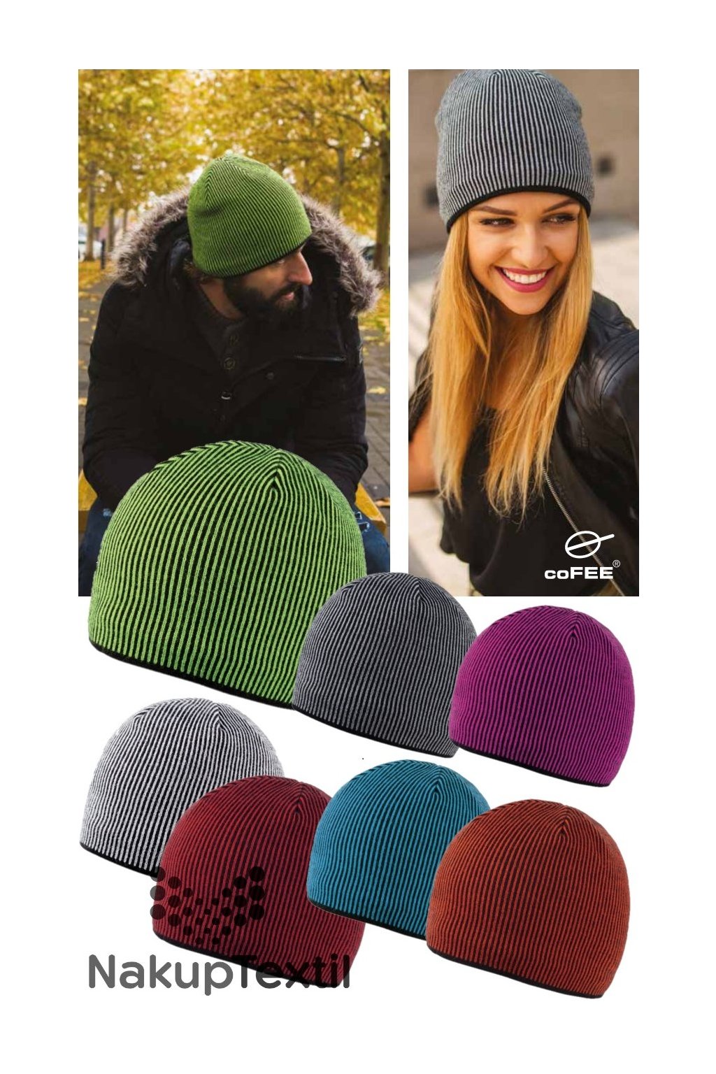 Zimní čepice Stripe