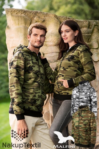 Camo Zipper C19 Mikina pánská