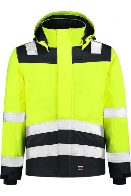 Midi Parka High Vis Bicolor T51 Pracovní bunda unisex (Velikost M, Barva fluorescenční žlutá)