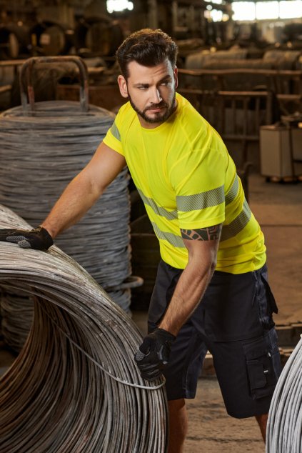 HV Dry 1V8 Tričko unisex (Velikost S, Barva fluorescenční žlutá)