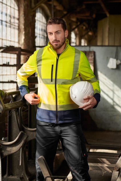 HV Drop 5V3 Softshellová bunda unisex (Velikost M, Barva fluorescenční žlutá)