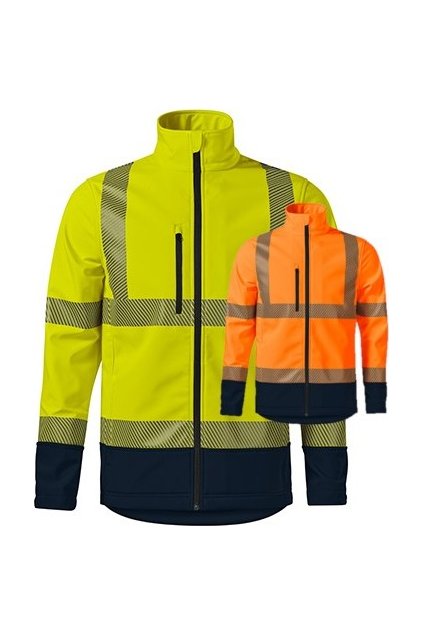HV Drop 5V3 Softshellová bunda unisex (Velikost M, Barva fluorescenční žlutá)