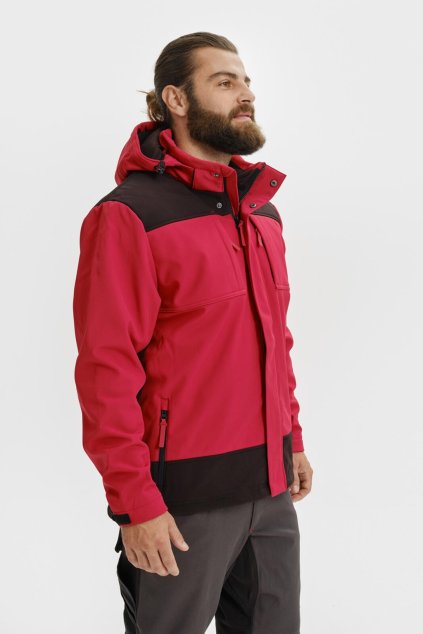 Vertex W55 Zimní softshellová bunda pánská (Velikost S, Barva 23-marlboro červená)