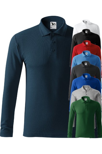 Pique Polo LS 221 Polokošile pánská (Velikost S, Barva 00-Bílá)
