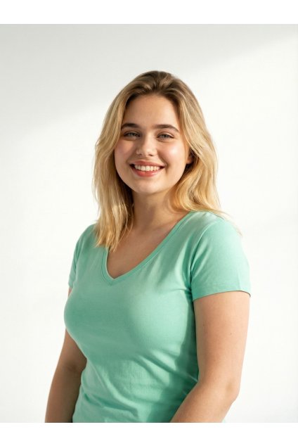 Fit V-neck 162 Tričko dámské (Barva 00-Bílá, Velikost XS)