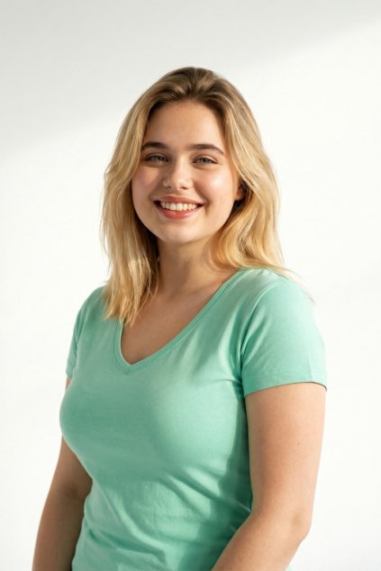 Fit V-neck 162 Tričko dámské (Barva 00-Bílá, Velikost XS)