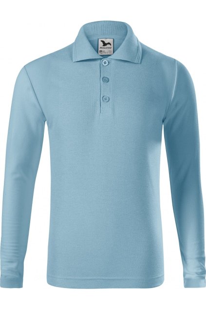 Pique Polo LS 241 Polokošile dětská (Barva 15-nebesky modrá, Velikost 158 cm/12 let)