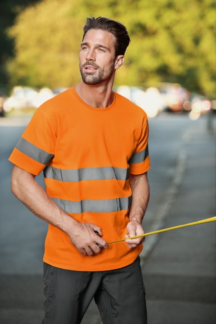 HV Protect 1V9 Tričko unisex (Velikost S, Barva fluorescenční žlutá)