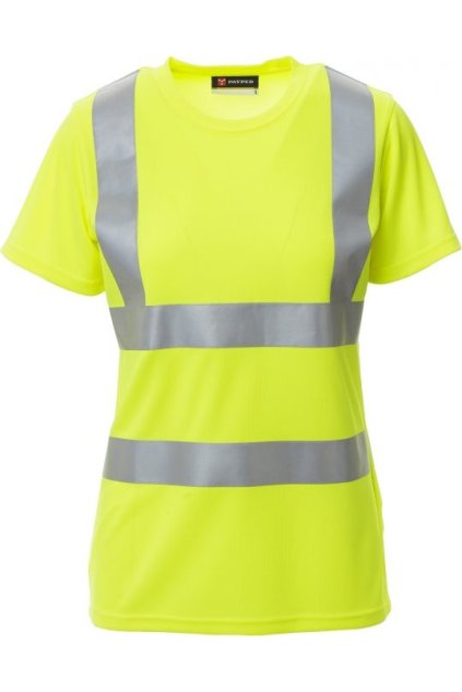 Dámské pracovní reflexní tričko, AVENUE LADY (Velikost S, Barva ŽLUTÁ FLUO)