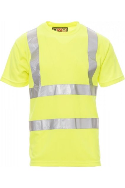 Pánské pracovní reflexní tričko, AVENUE (Velikost S, Barva ŽLUTÁ FLUO)