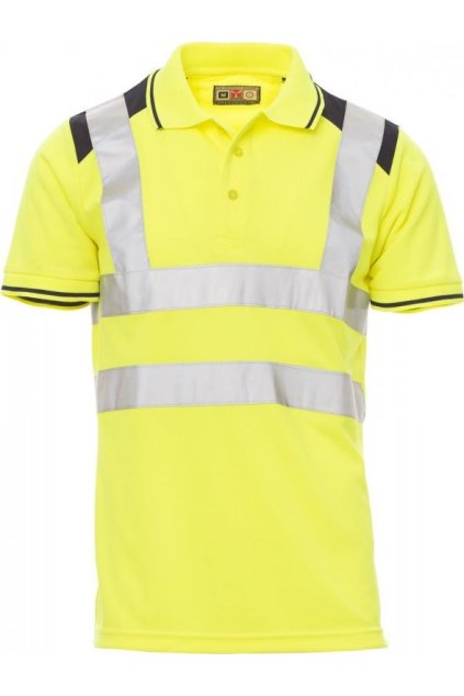 Pánská pracovní reflexní polokošile GUARD+, Payper (Velikost XS, Barva ŽLUTÁ FLUO/NÁMOŘNICK)