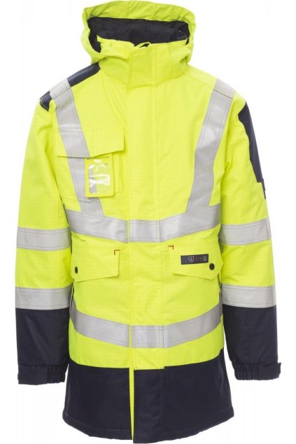 Pánská delší reflexní bunda SHIELD, Payper (Velikost XS, Barva ŽLUTÁ FLUO/NÁMOŘNICK)