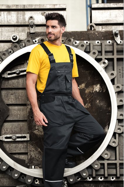 Woody W02 Pracovní kalhoty s laclem pánské, ADLER - Rimeck (Velikost S, Barva 02-námořní modrá)