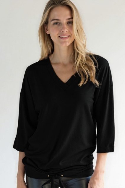 HALENKA S 3/4 RUKÁVEM,  černá, vel 36 - 48