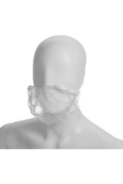 Potah na vousy jednorazovy z netkane textilie, PP-U-07 BEARD COVER (Barva BÍLÁ)