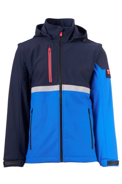 Payper WISE 2IN1 – pánská softshellová bunda s odnímatelnými rukávy, WP 8000 mm, reflexní prvky, kapuce, kapsa na tablet