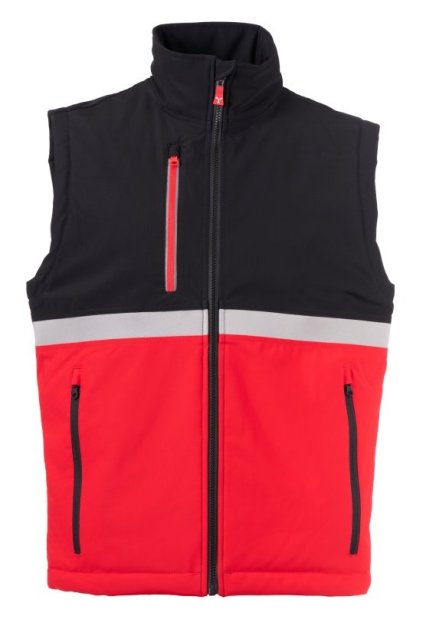 Payper WISE VEST LITE PAD – pánská zateplená softshellová vesta, WP 8000 mm, reflexní prvky, 3vrstvý softshell 210 g/mq