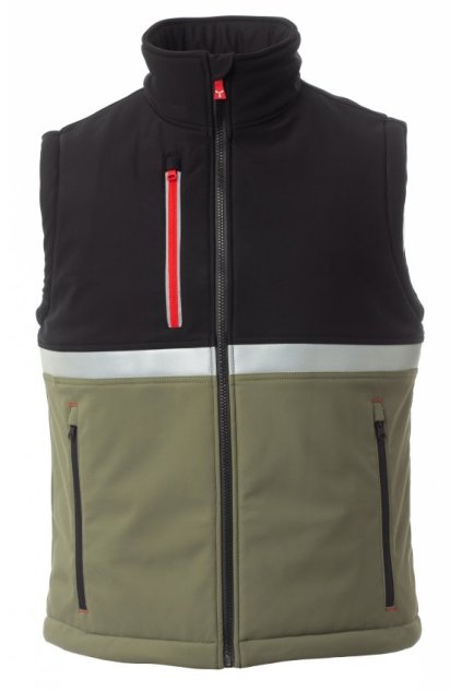 Payper WISE VEST PAD – pánská extra teplá softshellová vesta, WP 8000 mm, výplň 160 g/m², reflexní prvky, 3vrstvý softshell 320 g/mq